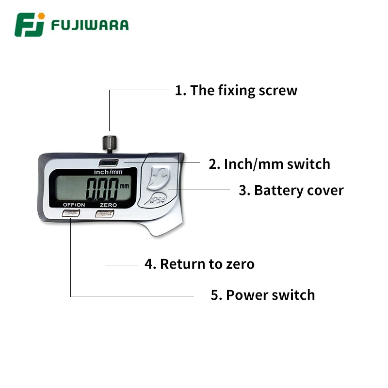 FUJIWARA IP54 цифровой дисплей из нержавеющей стали суппорт 0-150 мм/дюйм ЖК Электронный штангенциркуль