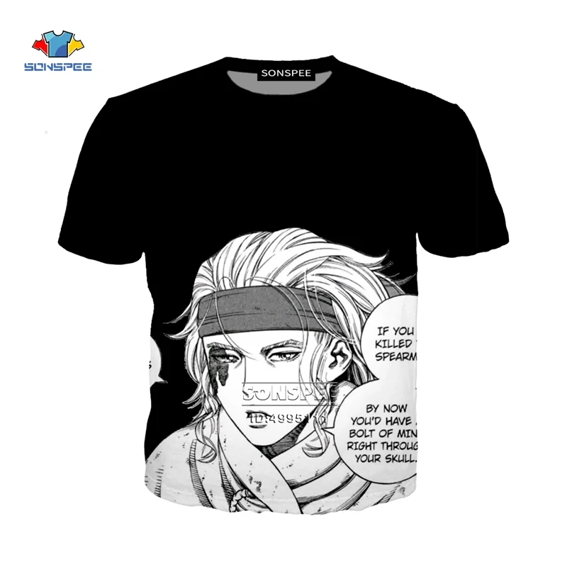 3 SONSPEE 3D принт японского аниме Vinland Saga женская футболка мужская футболка Harajuku летние с коротким рукавом повседневные топы уличная одежда - Цвет: 3