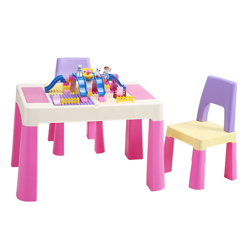 

Play Table, Toy Table, Kindergarten Children's Table, Chair, Baby's Multifunctional Plastic Writing Learning Table