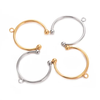 

20pcs Stainless Steel Earrings Loops DIY Accessories Minimalist Hanger Loop DIY Jewelry Making Handmade Findings 2 Colors