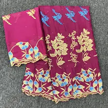 Швейцарская вуаль кружева в швейцарском стиле с камнями Африканская Хлопковая кружевная ткань высокого качества ткань из Дубая для свадьбы 5+ 2 ярдов