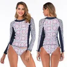 Two Pieces Swimsuit Swimming Suit For Women Girls Long Sleeve Surfing Suits Beach Bathing Swimming Swimwear 6601