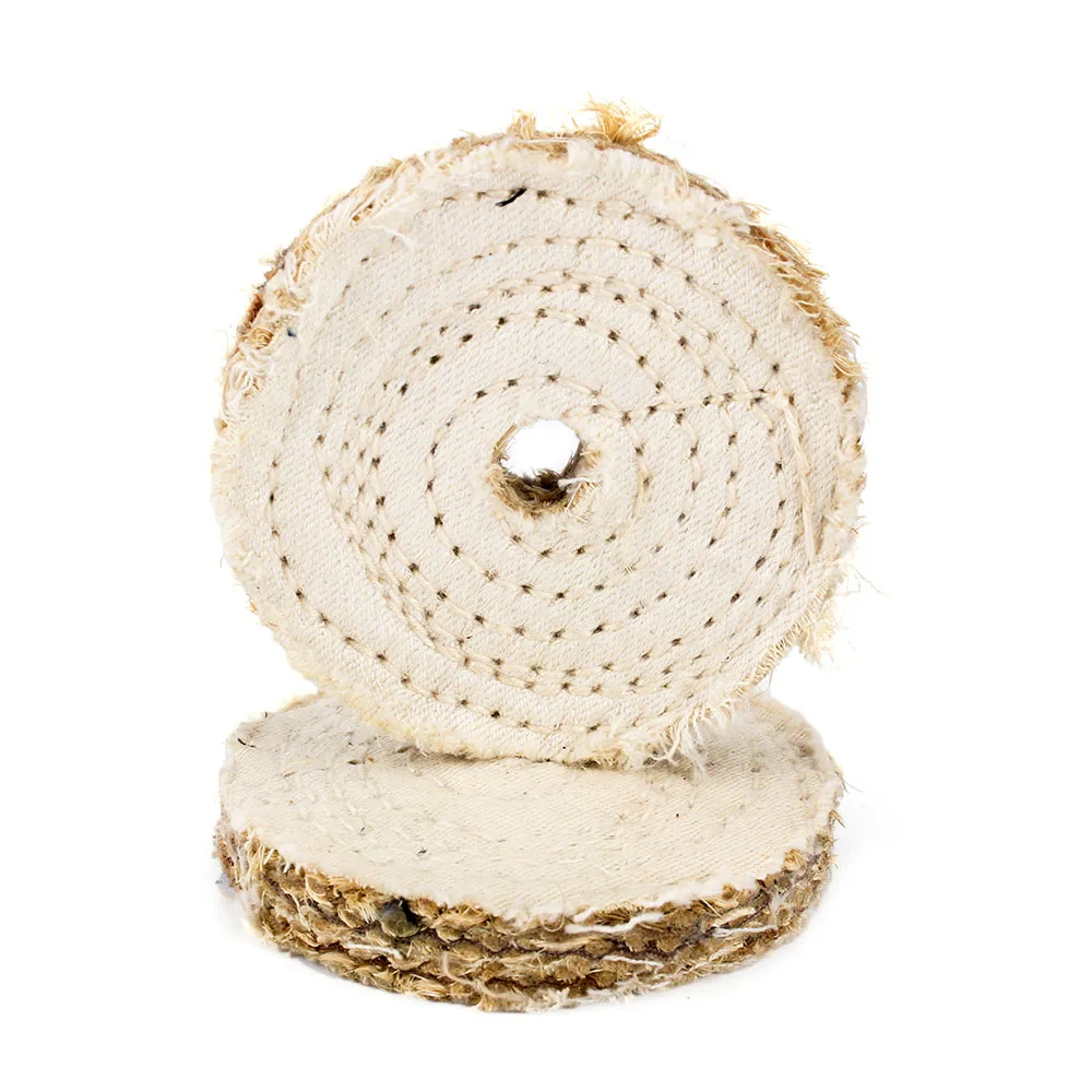 80mm Sisal Cloth Buffing Wheel cotton cloth wheel For Metal stainless steel iron cast iron and other hard metals Polishing Tool