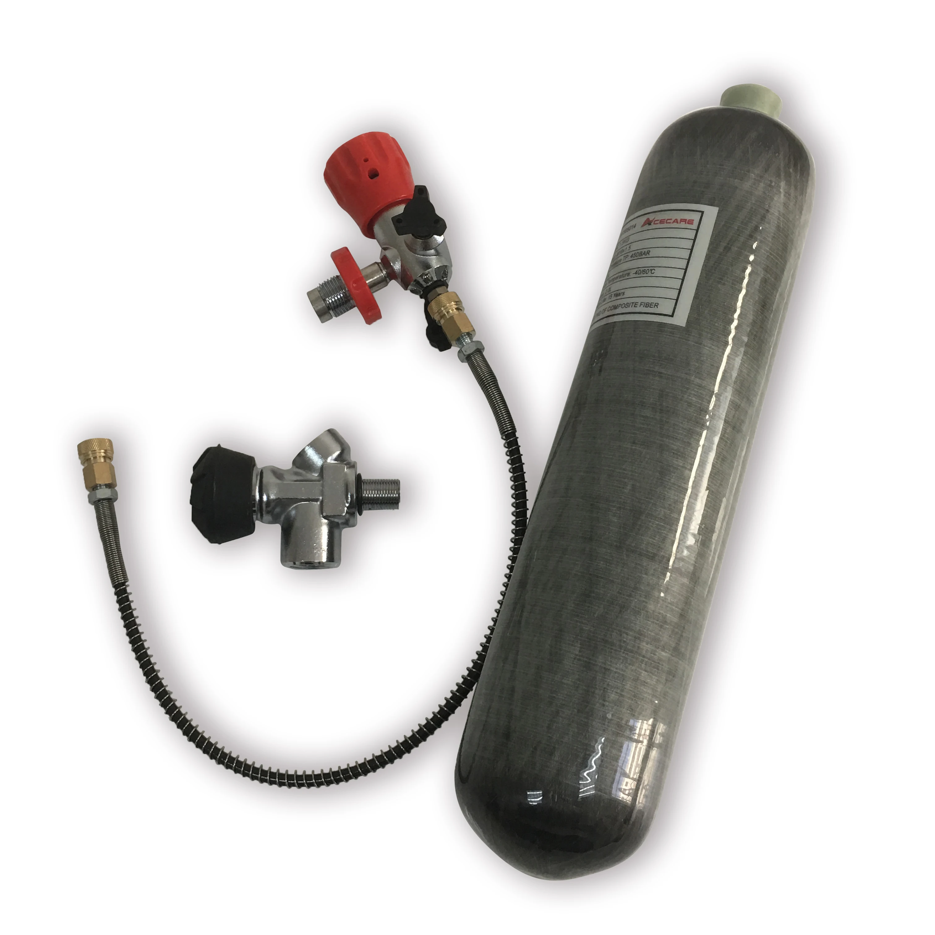 AC102 Acecare 2L PCP цилиндр из углеродного волокна для охоты 4500Psi Воздушный сжатый пистолет/Airforce Condor/пневматическая винтовка с клапаном M18* 1,5
