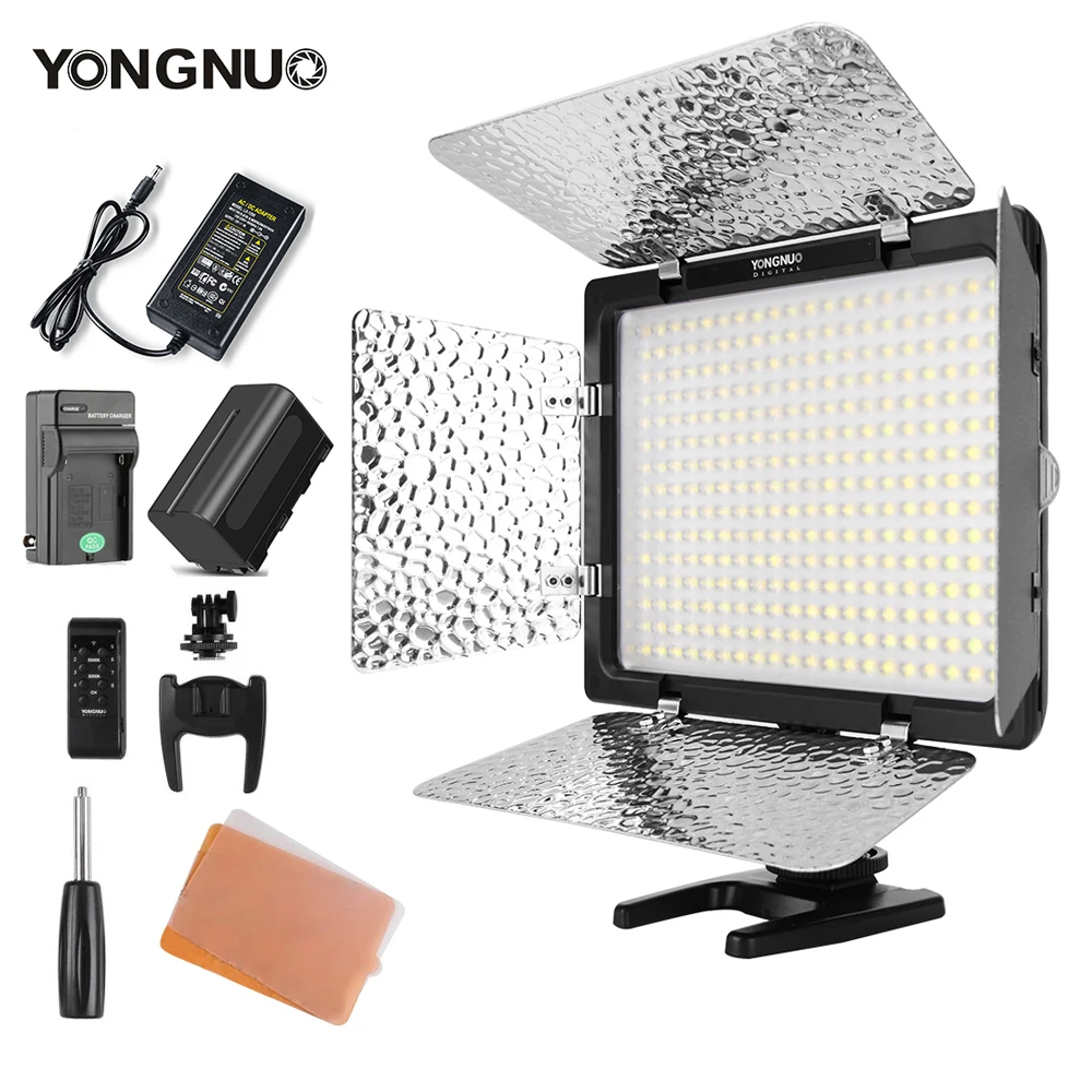 Yongnuo YN300 III YN300III 3200k 5500K CRI95 Camera Photo LED Video Light Optional with AC Power Adapter + NP770 Battery KIT|Photographic Lighting| - AliExpress