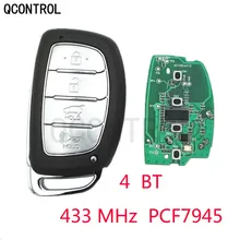 Qcontrol inteligente remoto carro chave fob 4 botões 433 mhz id46 chip para hyundai ix35 2015 + fcc id: 95440-2s610/2s600 tucson 2014 2015