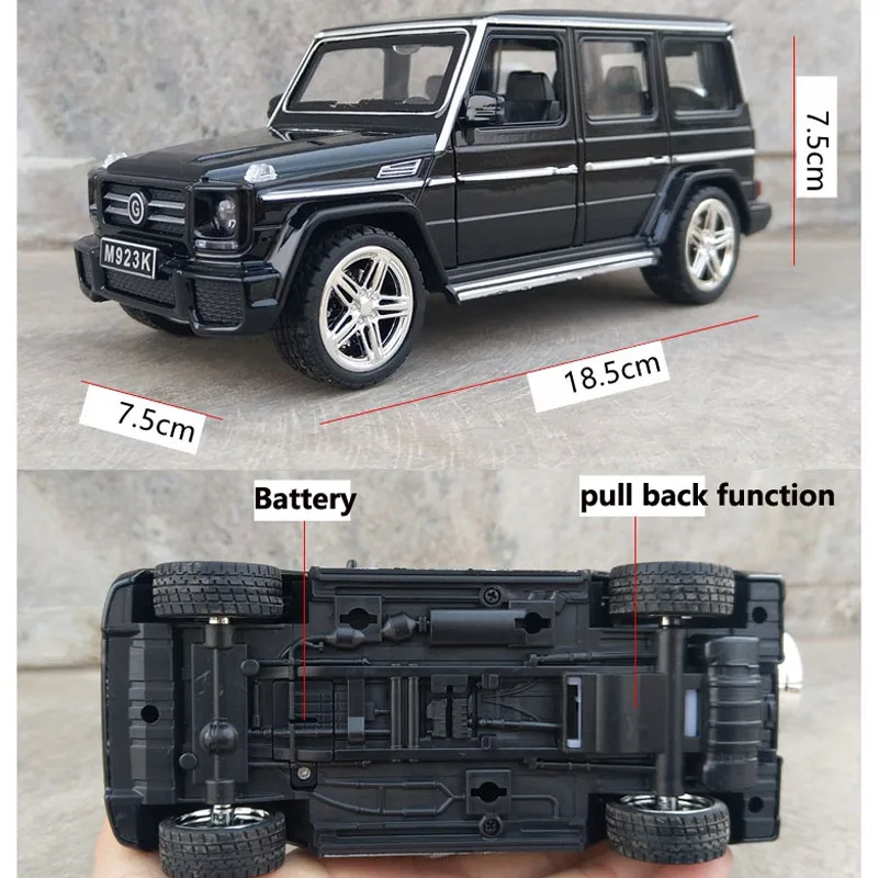 1:24 G65 SUV AMG Pull Back модель автомобиля игрушка Звук Свет литые игрушки модели автомобиля металлическая модель автомобиля мини автомобильная дорога подарки на день рождения