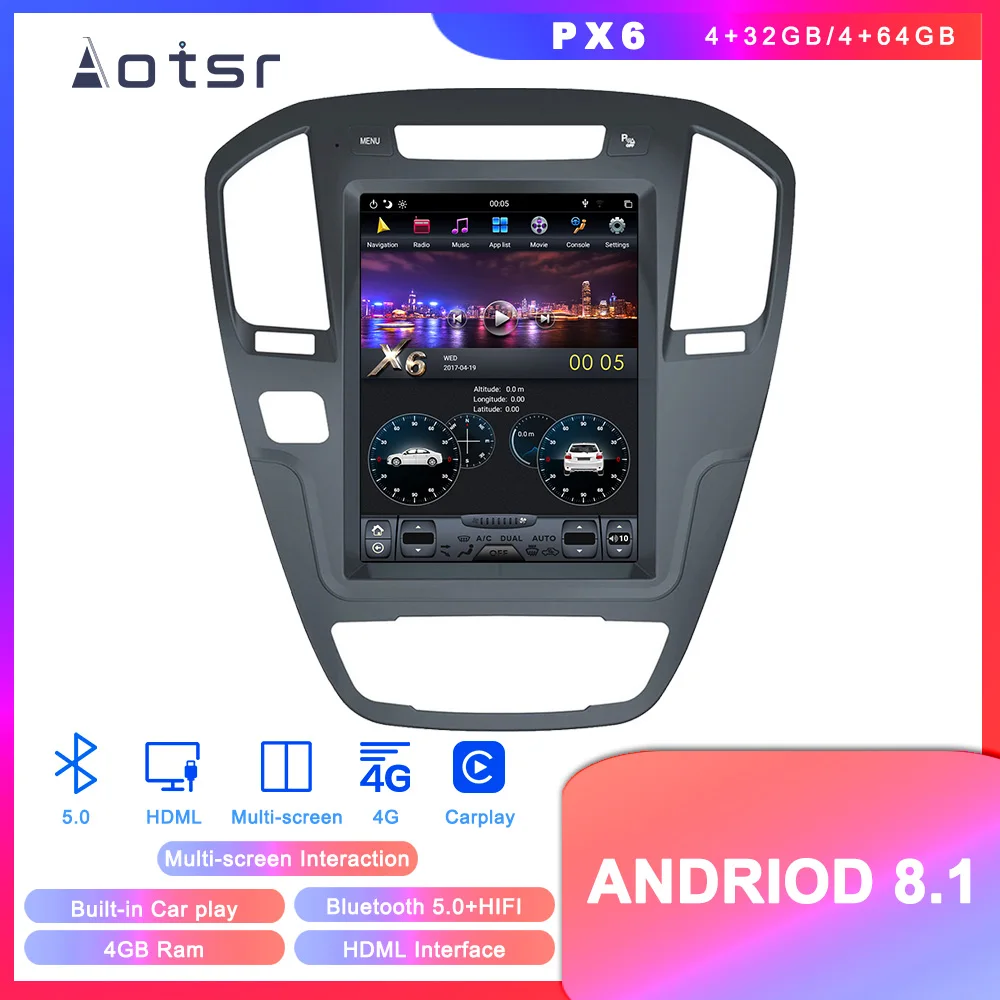 Tesla стиль Android 8,1 gps навигация dvd-плеер для Opel Insignia 2008-2013 авто стерео мультимедийное головное устройство плеер