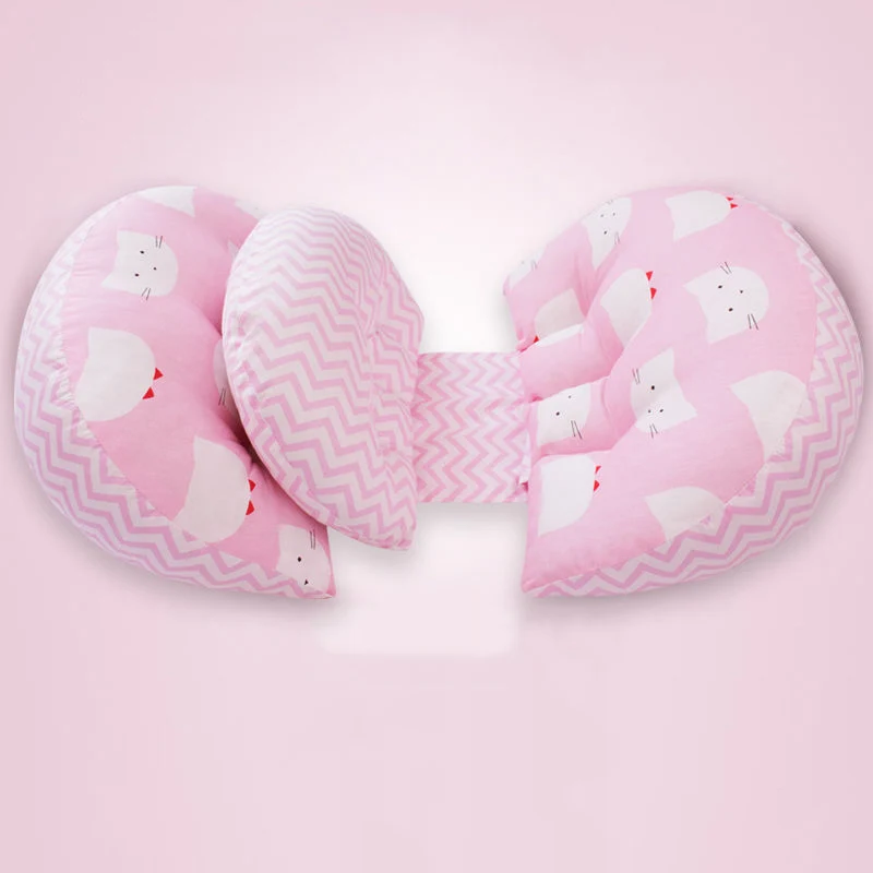 Cute Print Pattern Pregnant Women's Belly Support U-shaped Waist Pillow Pregnancy Side Sleeping Artifact Adjustable Distance