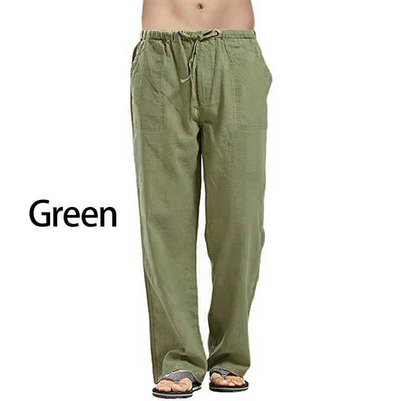 Green Linen Pant