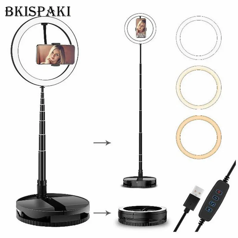 

26cm 10inch LED Selfie Ring Light Dimmable Enhancing Photography Ring Lamp Photo Video Camera Phone ringlight For Live Tiktok