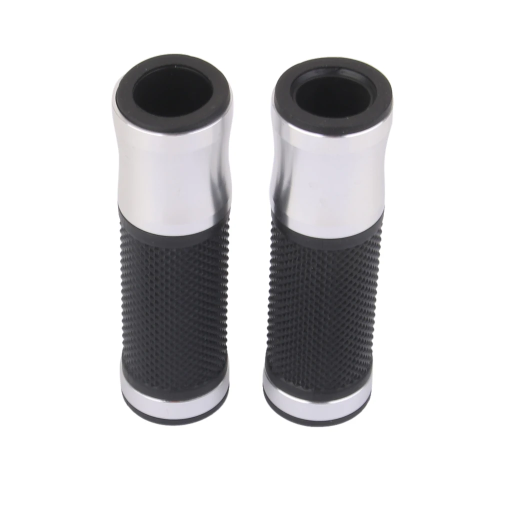 Pair Universal 7/8' 1' Motorcycle Rubber Handlebar Hand Grips Bar For Honda Yamaha Suzuki Aluminum alloy