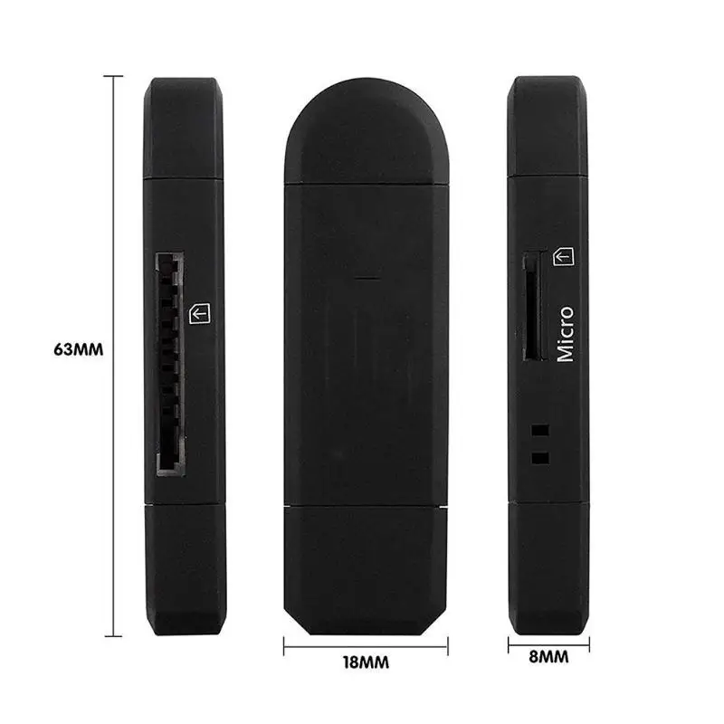 2 в 1 OTG кардридер Micro USB usb-переходник держатель для TF памяти Высокоскоростная карта USB2.0 транспортный протокол