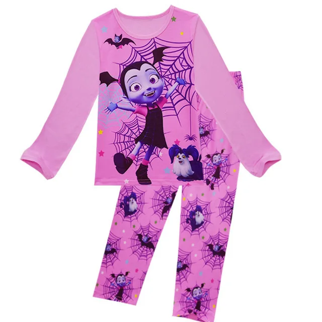 kids girls pajamas sets vampirina pyjamas kids pijama vampirin sleepwear home clothing cartoon Baby pijama set Halloween clothes cosplay costume halloween dress outfit