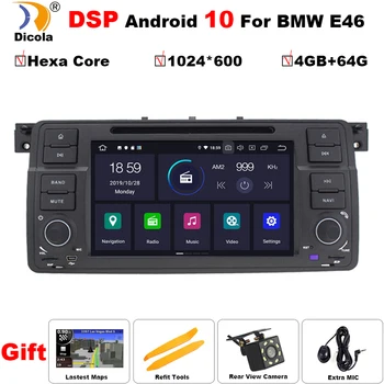 

7" PX6 IPS DSP 4G+64G Hexa Core Car DVD Player Stereo Android 10 GPS Navigation Bluetooth For BMW E46/M3 SWC DVR RDS DVBT DAB+