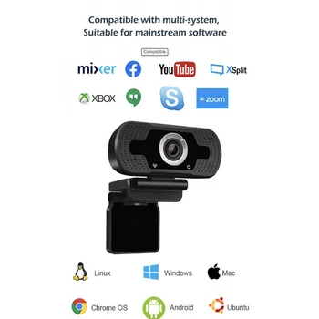 

Produce HD 1080P Webcam USB Mini Computer Camera Built-in Microphone, Flexible Rotatable , for Laptops, Desktop Webcam Camera