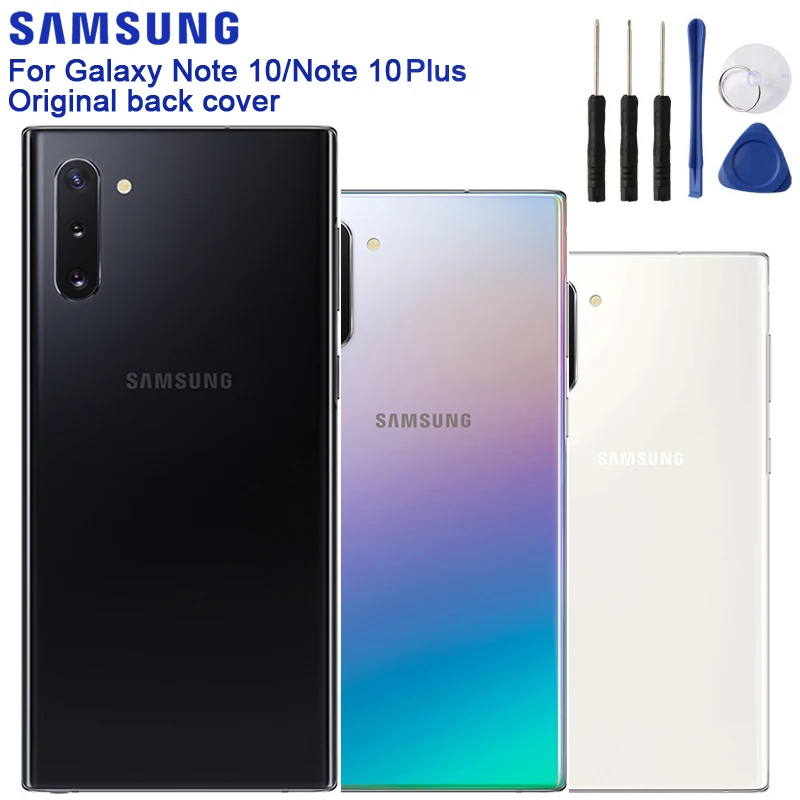 Оригинальная стеклянная задняя крышка батарейного отсека Samsung Galaxy Note 10 Note10 + Plus