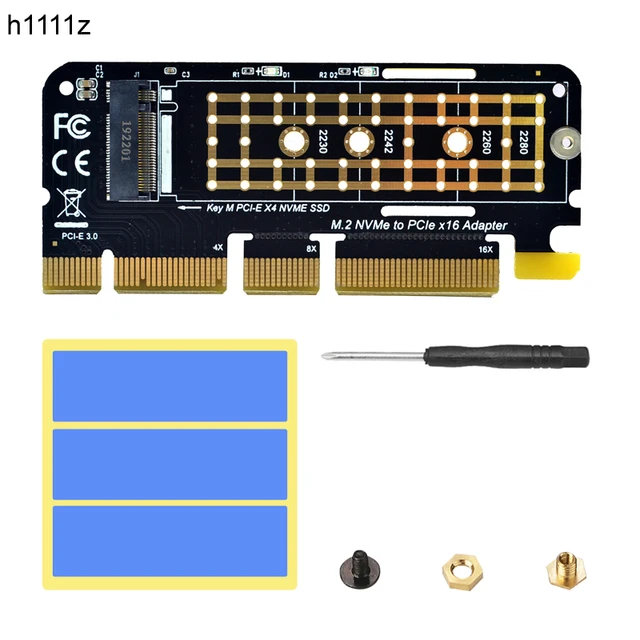 Onvian M.2 NVME Adapter SSD To PCIe Card M.2 Key M Driver With Silicone  Cooling Pad Hard Drive Adapter Support PCIe x4x8x16 Slot - AliExpress