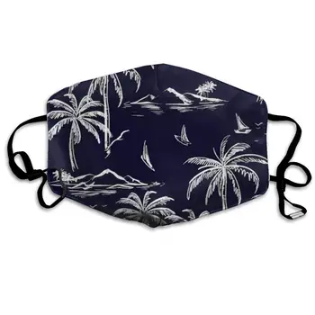

Mouth Mask Palm Tree Print Masks - Breathable Adjustable Windproof Mouth-Muffle, Camping Running for Women and Men