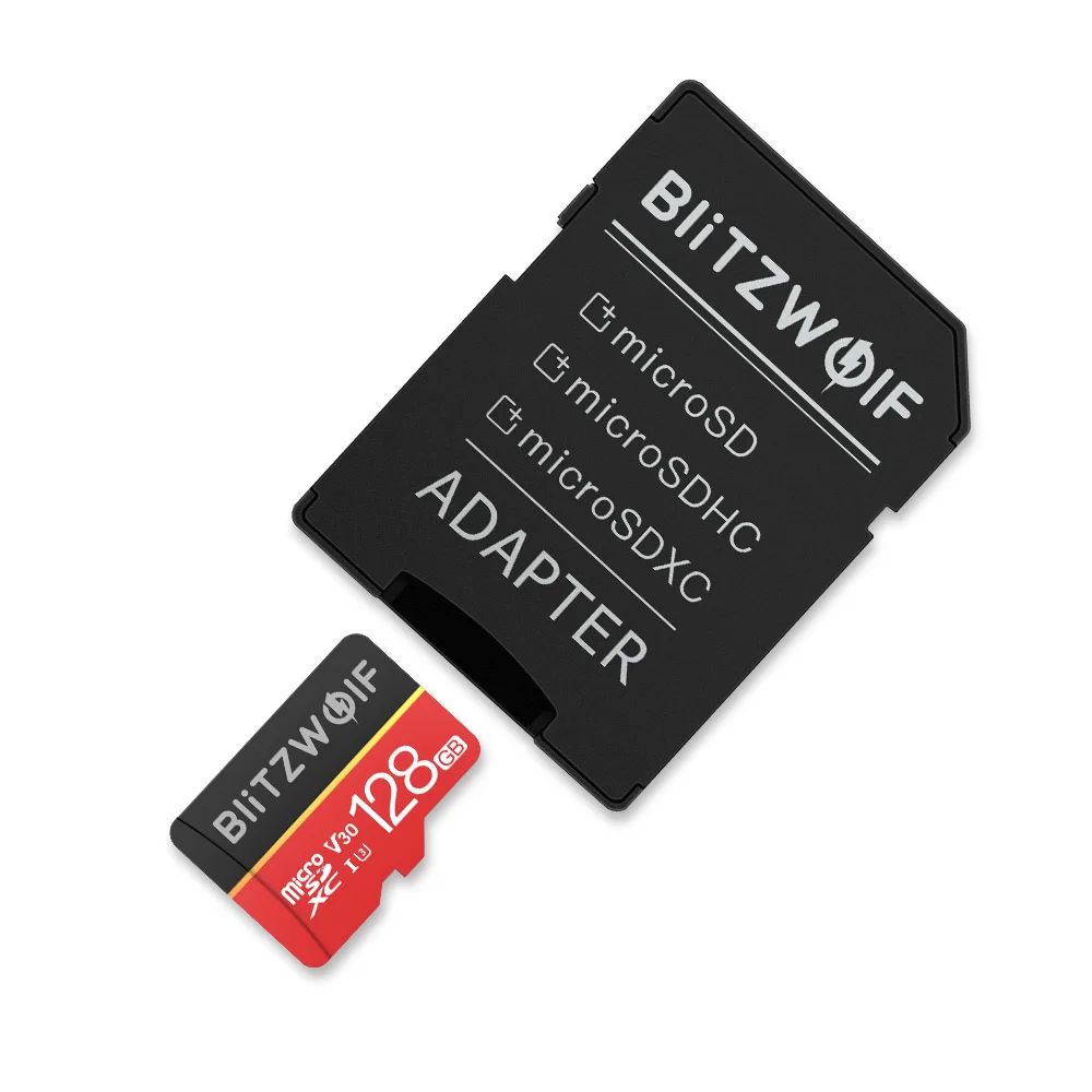 BlitzWolf BW-TF1 класс 10 UHS-1 16 ГБ 32 ГБ UHS-3 V30 64 Гб 128 Гб Micro SD карта памяти с адаптером