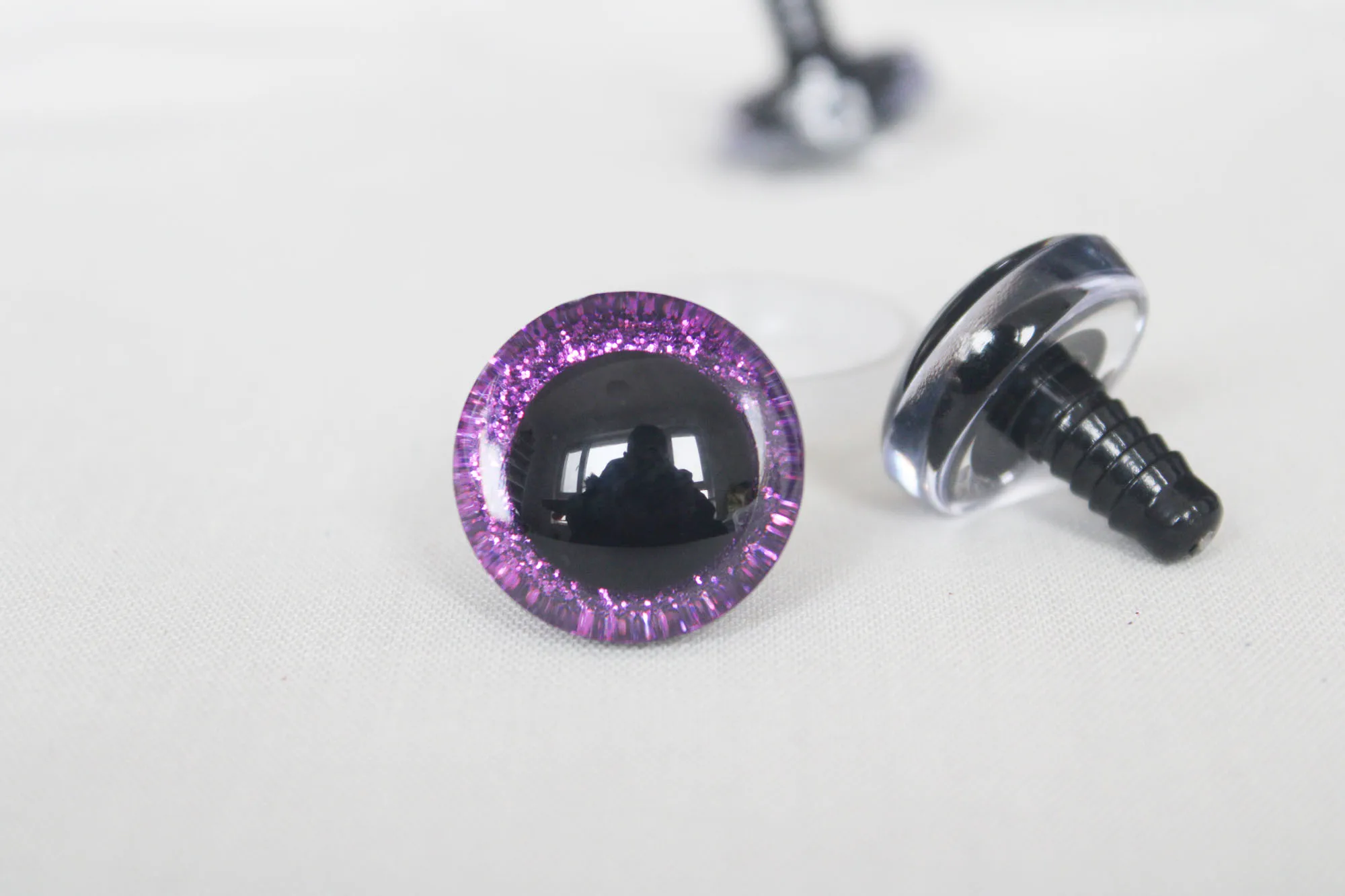 20pcs--9-12-14-16mm-18-20mm-25mm-30mm clear trapezoid plastic safety toy eyes &glitter & hard washer--color& size option doll eyes