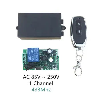 

433MHz Remote Relay Switch Wall Light Switch Remote Control Receiver Transmitter Light Lamp