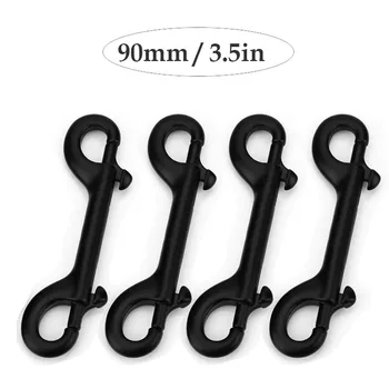 

4PCS Durable 304 Stainless Steel 90mm Double Ended Clip Hook Bolt Snap Scuba Diving Buckle Diving Kayak Paddle Leash Accessories