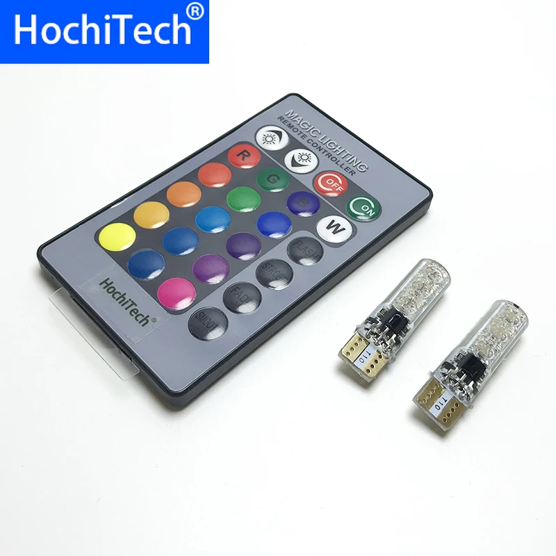 2 шт. автомобильные светодиодсветильник лампы T10 2017 194 RGB W5W|Сигнальная лампа| |