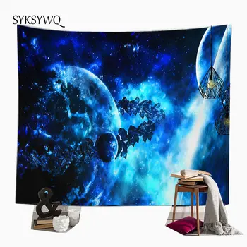 

earth moon tapestry tapiserie mural tente camping tenture murale boho hippie wall blanket planet tapestry
