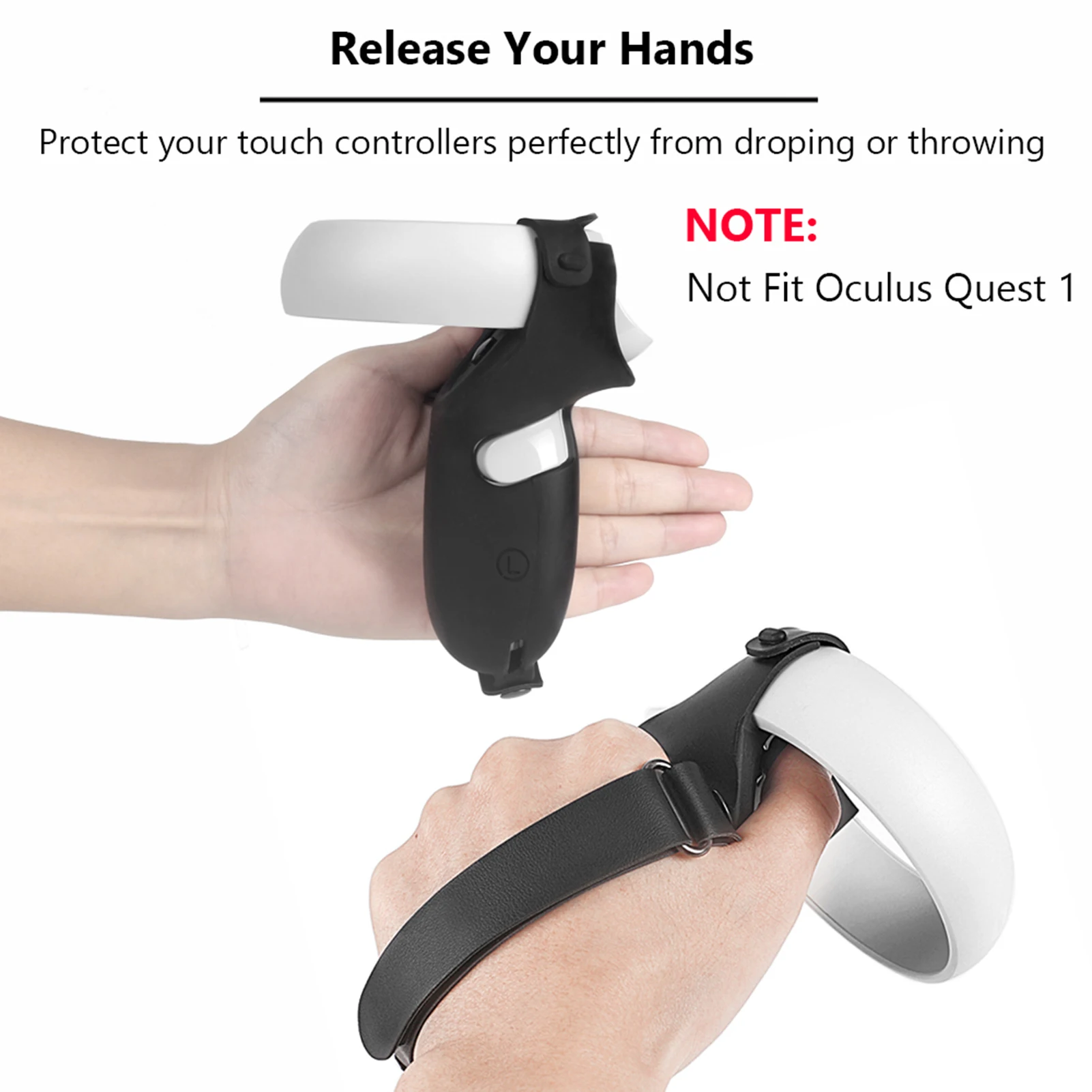 VR Accessories Protective Cover For Oculus Quest 2 VR Touch Controller Cover With Knuckle Strap Handle Grip Waterproof Case