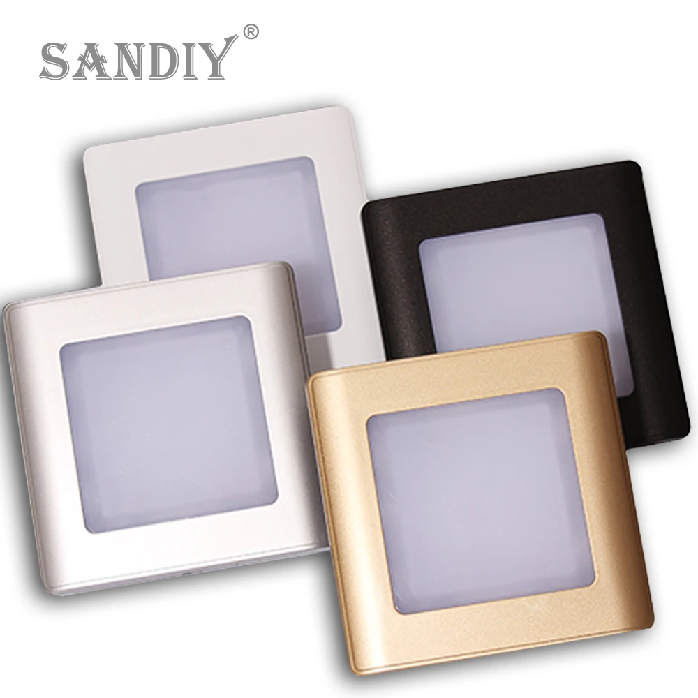 bathroom wall light fixtures SANDIY Recessed Led Wall Lamp Stair Case Light AC85-265V Step Light Corridor Aisle Lighting Indoor Wall Lighting White Shell wall lamps for living room