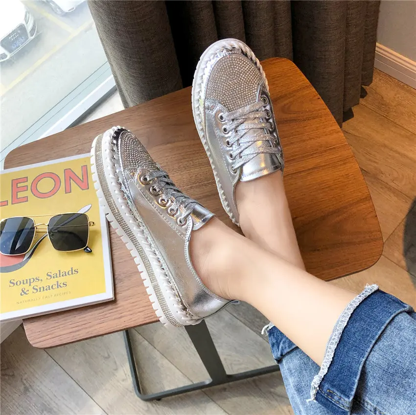 Tênis feminino com cristais, calçado feminino confortável