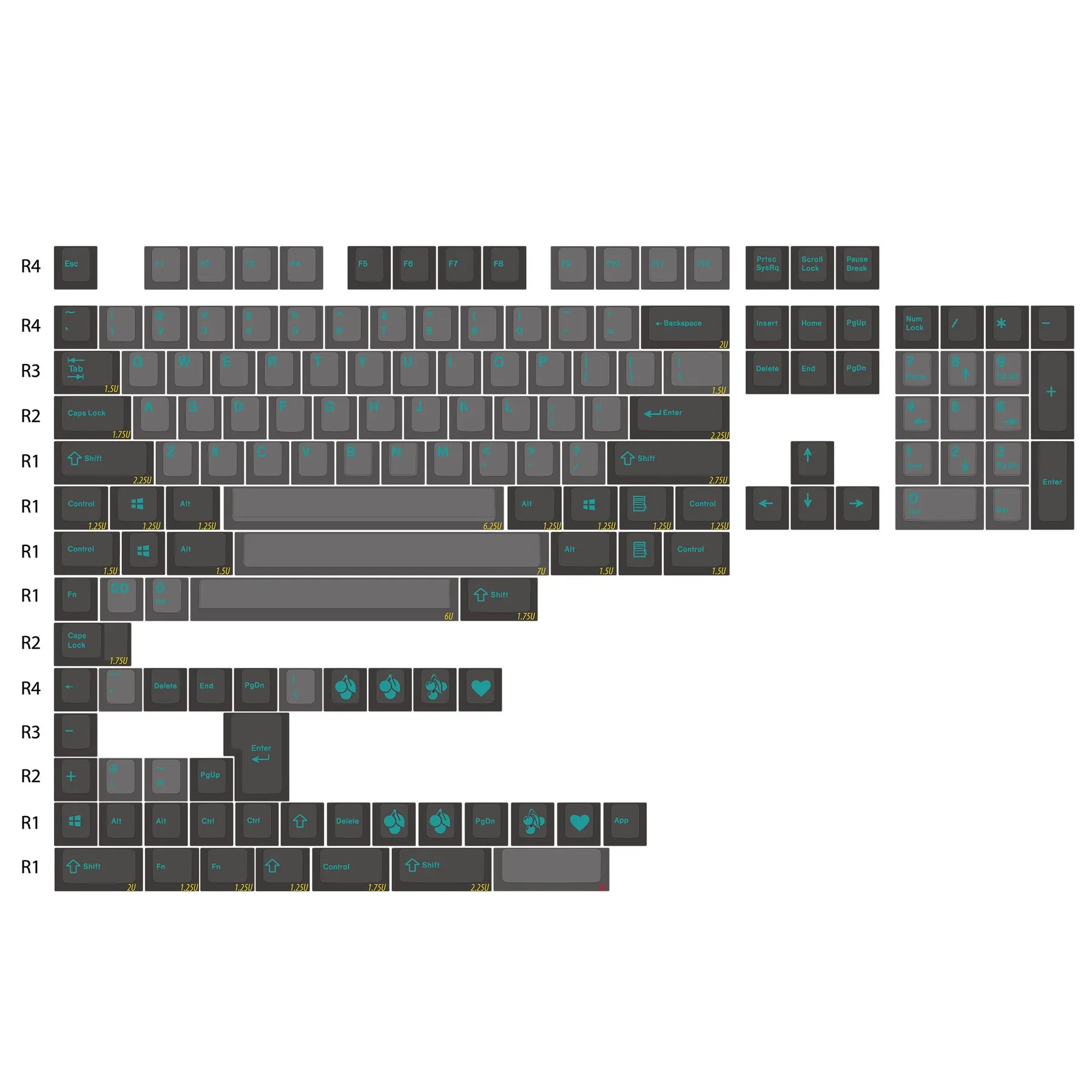 Клавиатура Enjoypbt Doubleshot набор клавиш 153 для механической клавиатуры MX | Компьютеры