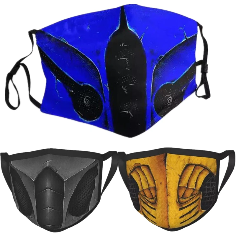 Mortal Kombat Скорпион Sub ноль дыма ниндзя игра Косплэй костюм Уход за кожей лица маска