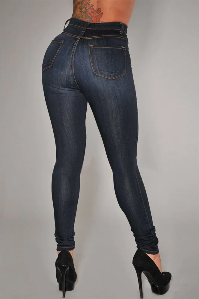 Повседневные обтягивающие джинсы, женские Стрейчевые узкие брюки с высокой талией и пуговицами, джинсы для мам размера плюс, женские джинсы