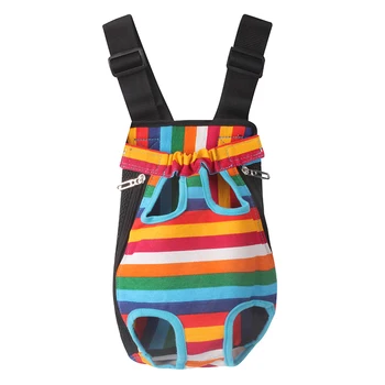 

Adjustable Pet Carrier Backpack Mesh Outdoor Dog Front Bag Double Shoulder Portable Travel Hiking Backpack for Puppy small Dogs