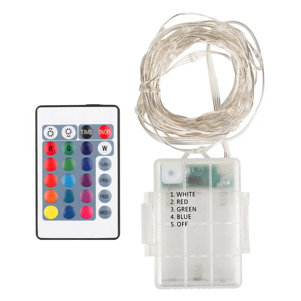 

16 Colors RGB 10 Meters USB Power Remote Control 100LED String Light for Outdoor Party Wedding Garland Tree Decoration