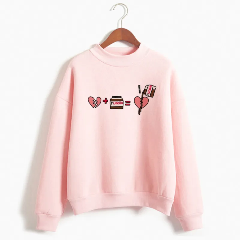 New Kawaii Nutella Print Graphic Hoodies Women Harajuku Ullzang Fashion Hoodie Womens Korean Style Clothe Autumn Sweatshirt