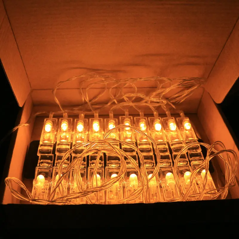 C-4M Photo Clip USB LED String Lights Fairy Lights Outdoor Battery Operated Garland Christmas Decoration Wedding Party