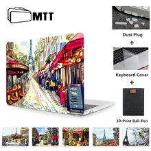 Чехол MTT с Эйфелевой башней для Macbook Air Pro retina 11 12 13 15, ручная роспись, чехол для Mac book, 13,3 дюймов, сенсорная панель, чехол для ноутбука