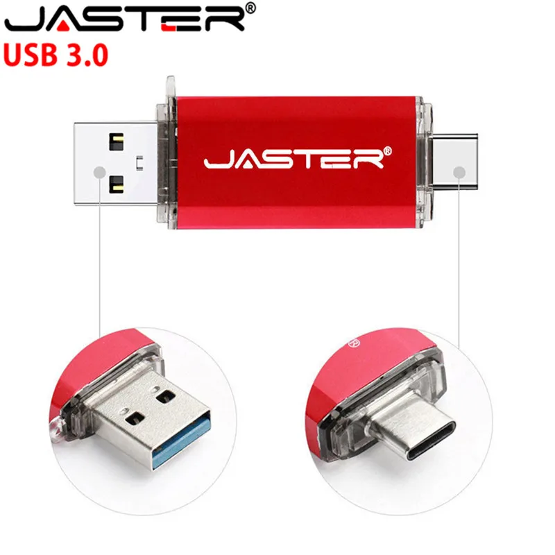 JASTER Usb 3 0 OTG флеш накопитель Тип C USB 32 Гб 64 высокоскоростная флешка Флешка 128 ГБ 256