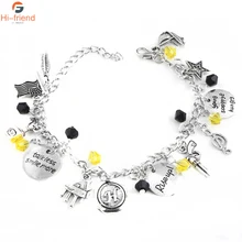 Classic The Hamiltons Broadway Bracelets Musical "Rise Up" Bracelet Star Gun Music Symbol Hand Stamped Bangles women jewelry