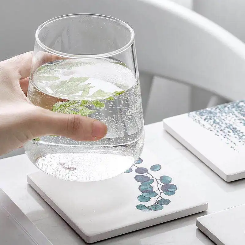 Diatom mud Coaster нескользящий подогреваемый коврик кофейная чайная кружка для напитков Коврик С Рисунком Листьев подстаканник