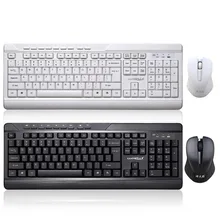 Простой бизнес 2,4G мини беспроводная клавиатура и мышь комбо комплект для ПК настольный Loptop Классический Офисный Набор SR8200