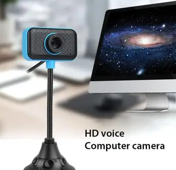 

HD Webcam USB 2.0 Rotatable Computer Webcam with Microphone PC Digital HD Video Camera Practical Portable Camera