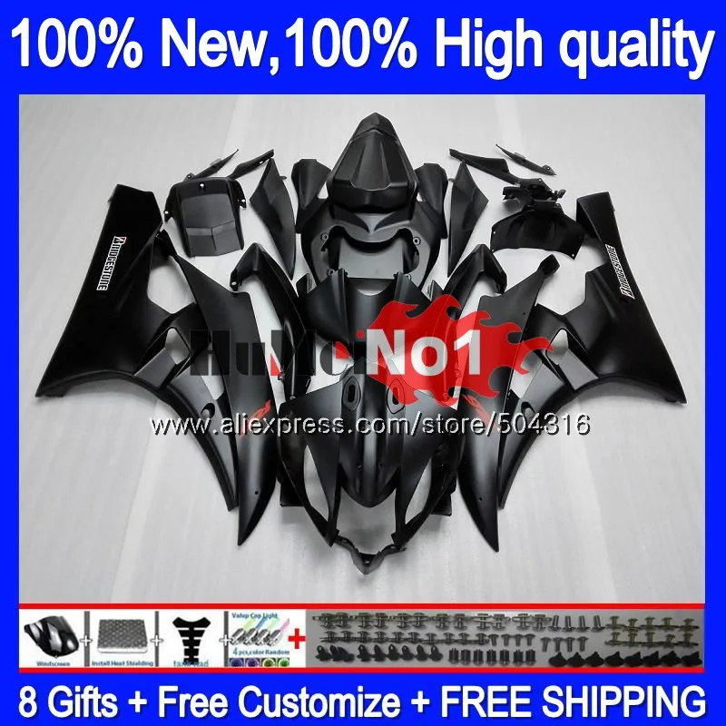 Средства ухода за кожей для YAMAHA YZF R 6 YZF 600 YZF-600 7MC. 4 YZF R6 06-07 600CC YZF600 YZF-R6 2006 2007 YZFR6 06 07 OEM Матовый Черный обтекатели