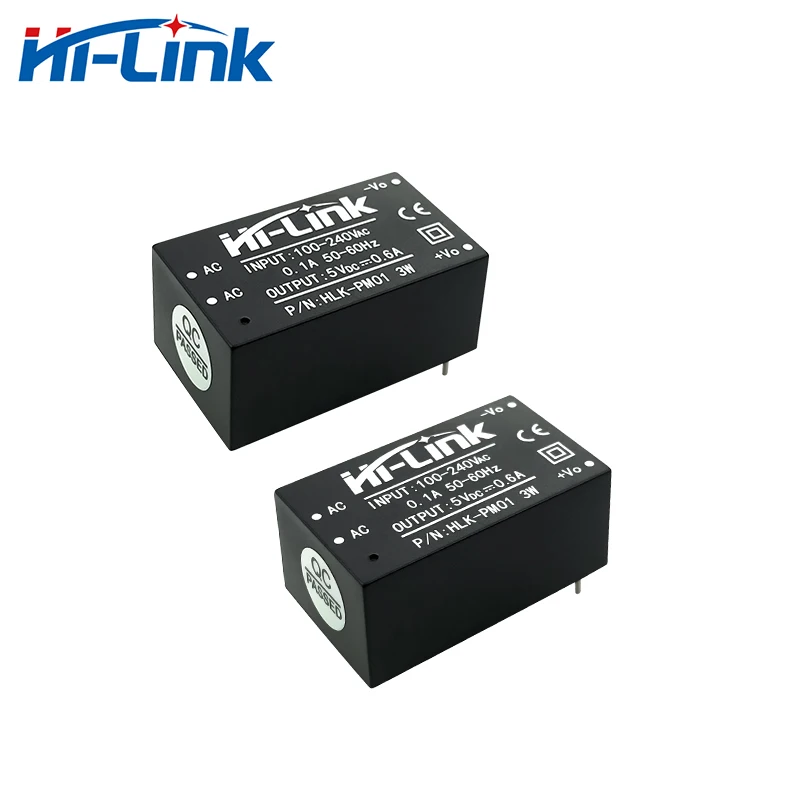 5pcs/lot new Hi-Link ac dc 5v 3w mini power supply module 220v isolated switch mode intelligent module HLK-PM01