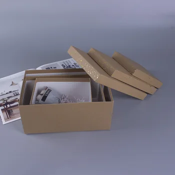 

Kraft Paper Box Packaging Cardboard Handmade Soap Gift Box Wedding Craft Jewelry Candy Box Home Office Album Storage Box