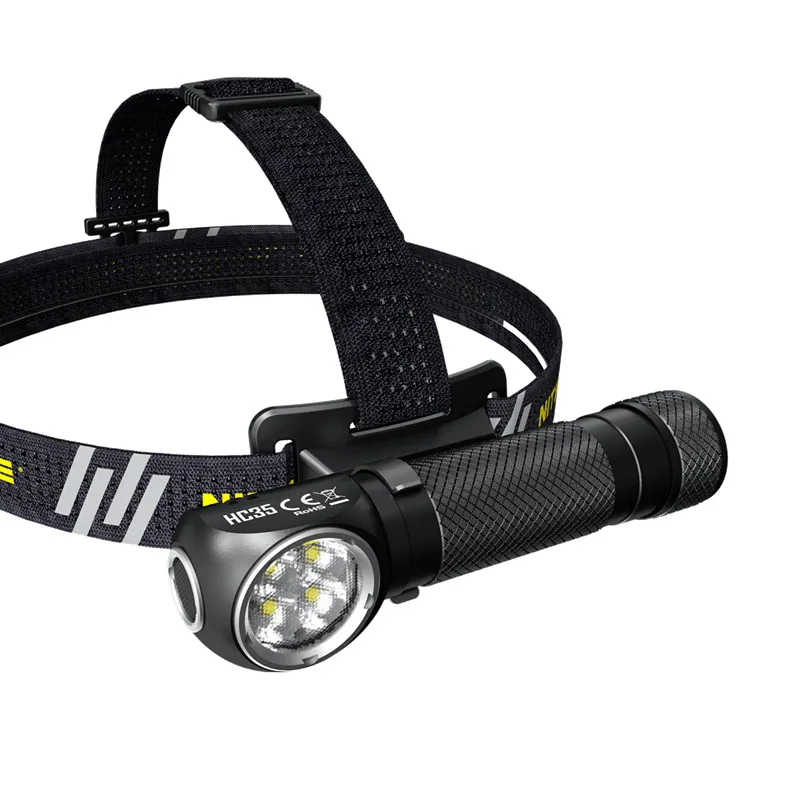 NITECORE HC35 USB перезаряжаемая фара 4* XP-G3 S3 светодиоды Макс 2700 люмен луч бросок 134 м налобный фонарь с батареей 21700 4000 мАч