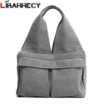 

Women Casual Tote Bag Simple Solid Color Canvas Female Handbag Ladies Armpit Bag Large Capacity Foldable Travel Shoulder Bag Sac